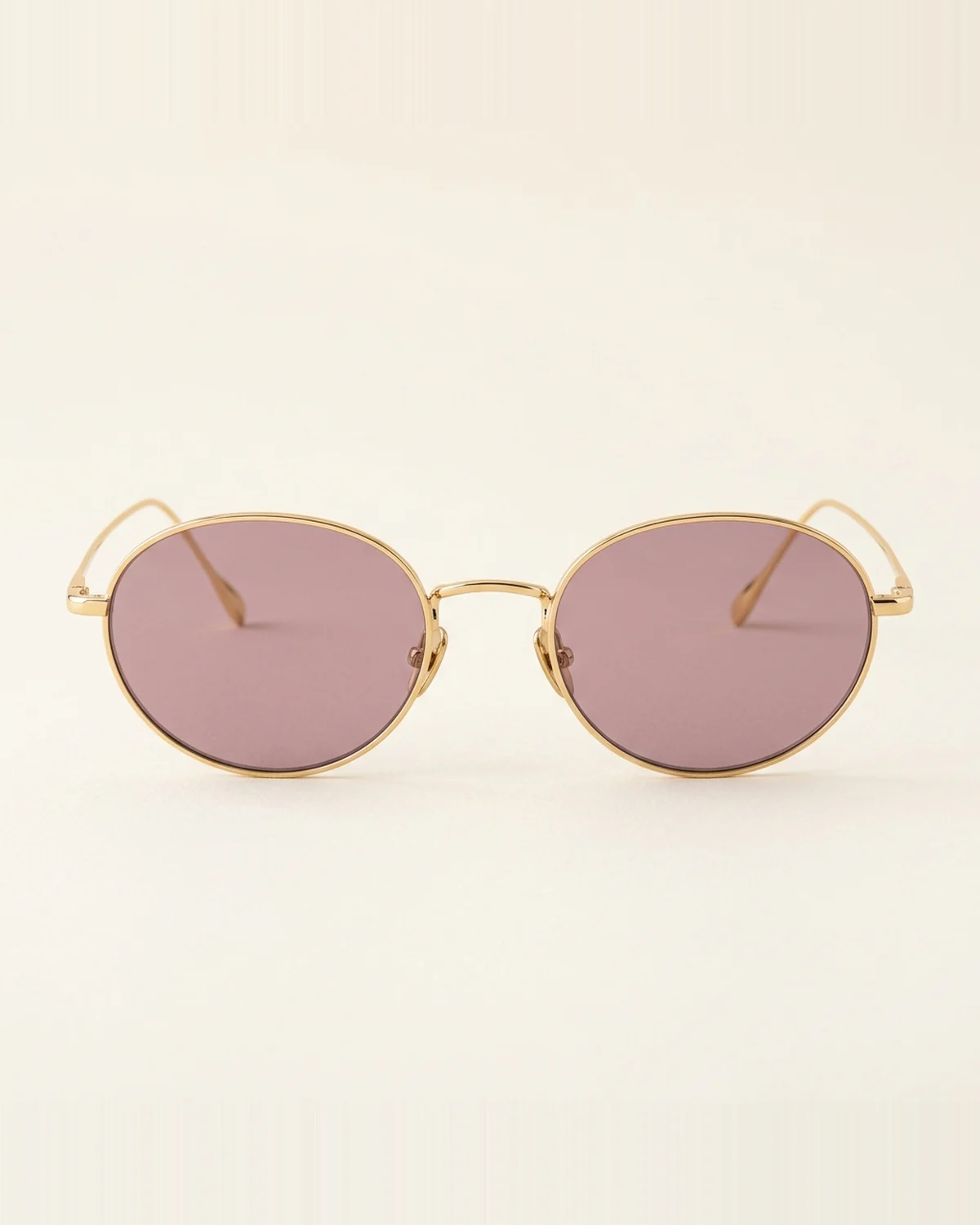 Almond Mauve in Polished Gold Wire with Mauve Tint lenses