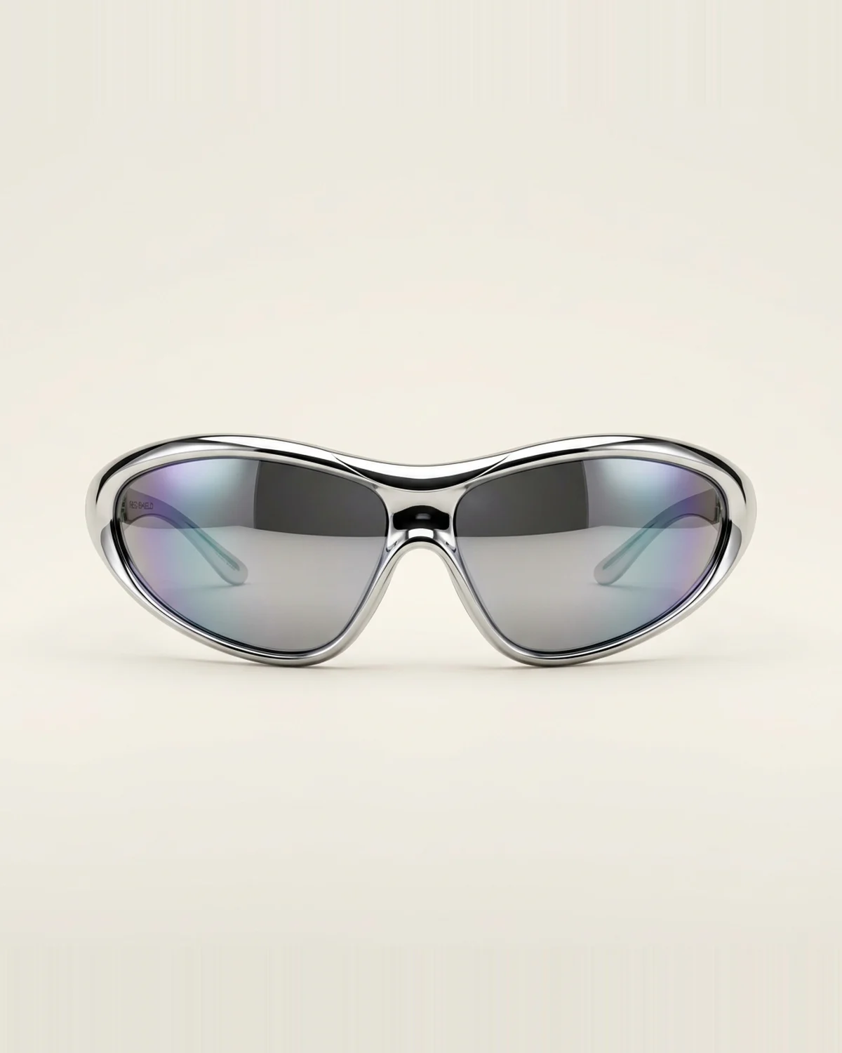 Chroma Visor in Polished Silver / Mirror with Silver Chameleon Mirror lenses