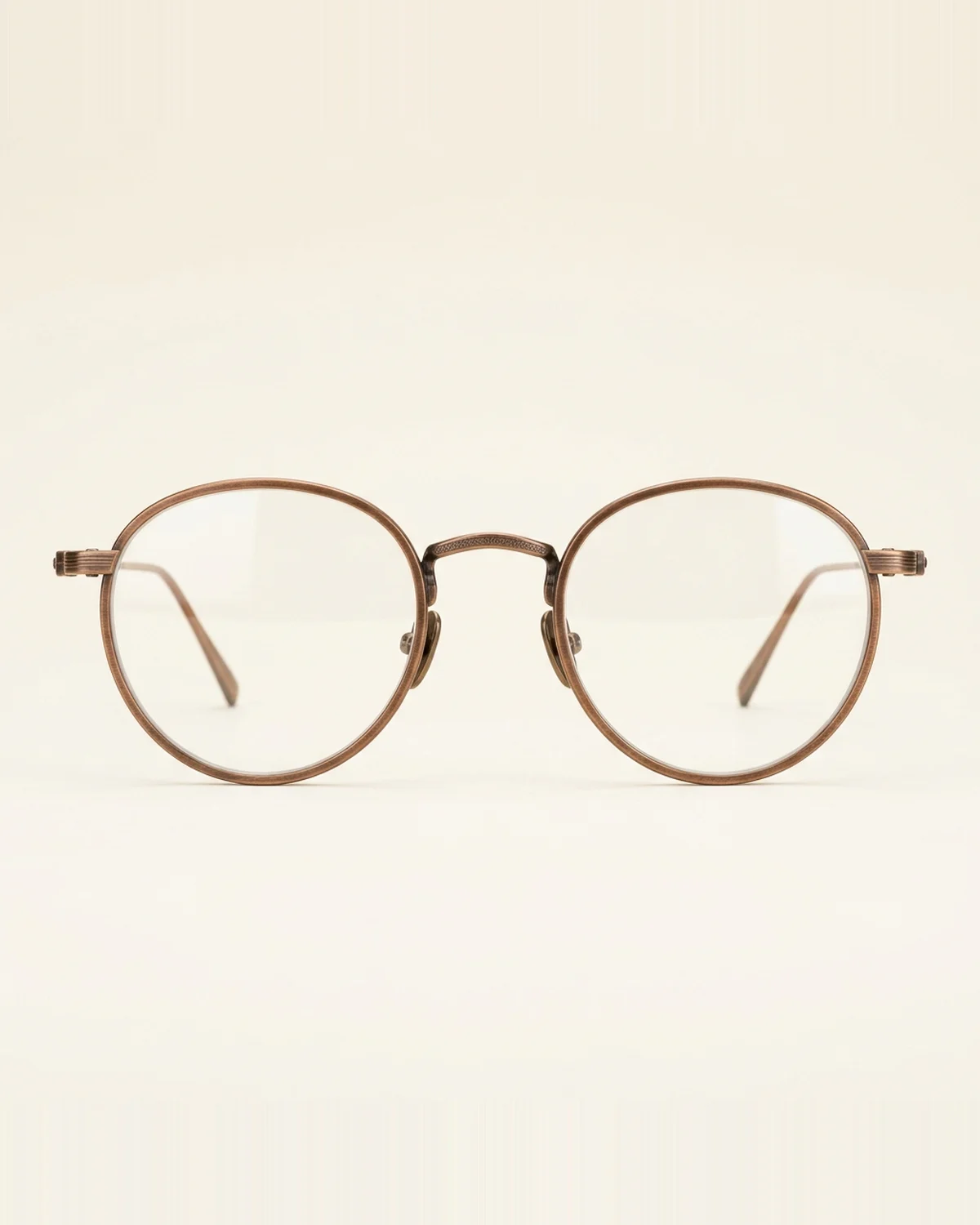 Copper Pantos in Antique Brushed Copper with Clear lenses