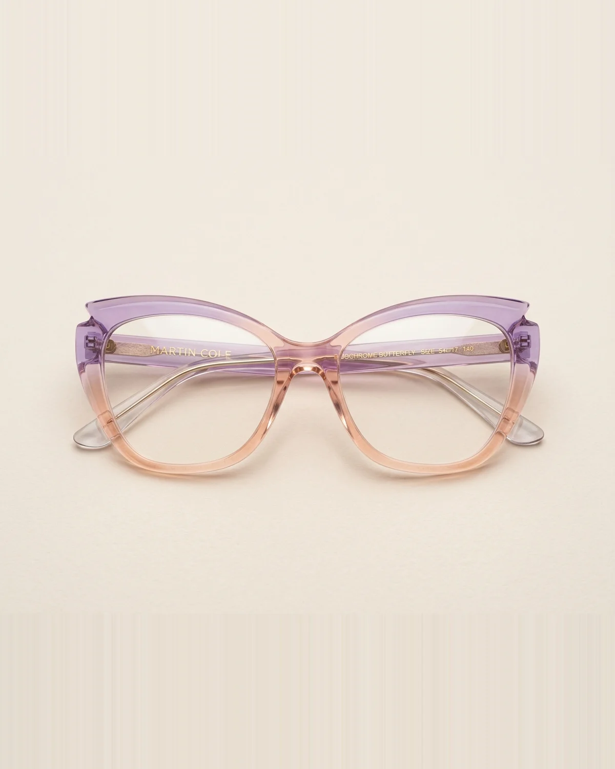 ดูโอโครม บัตเตอร์ฟลาย — ภาพด้านหน้า — Peach-Violet Duochrome