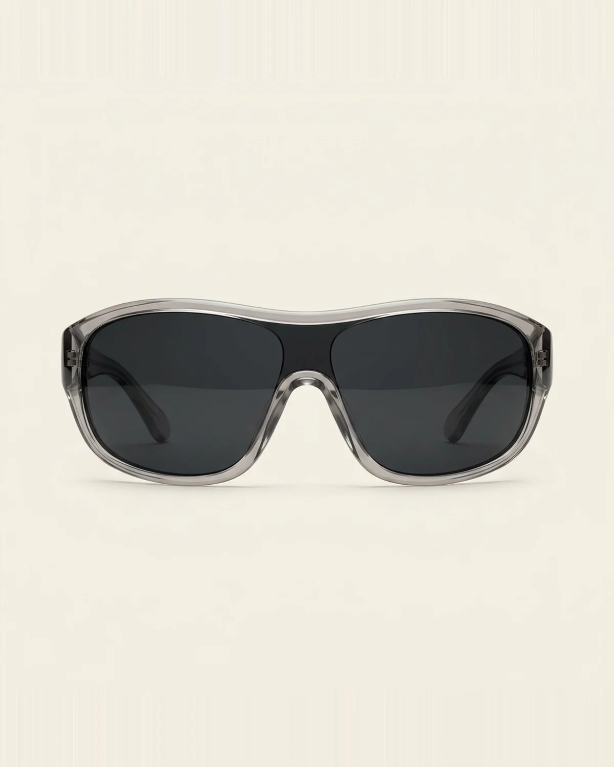 Midnight Shield in Crystal Smoke with Midnight Black Polarized lenses