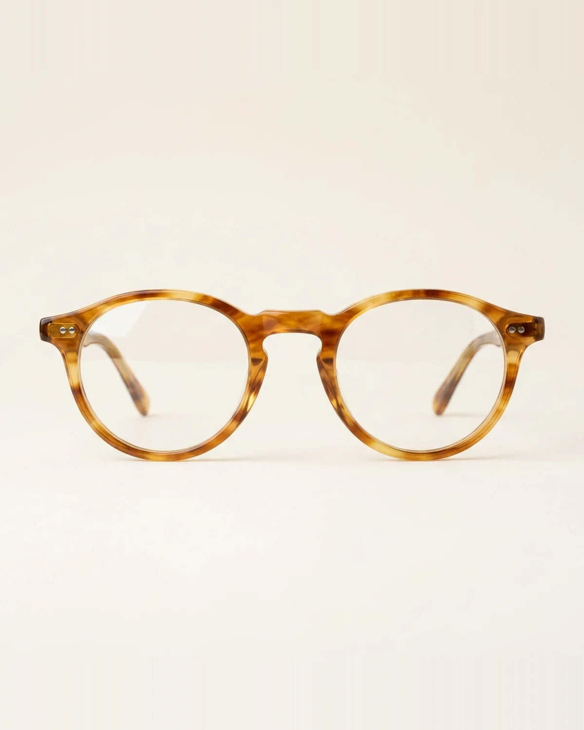 Pantos Amber in Champagne Tortoiseshell with Clear lenses