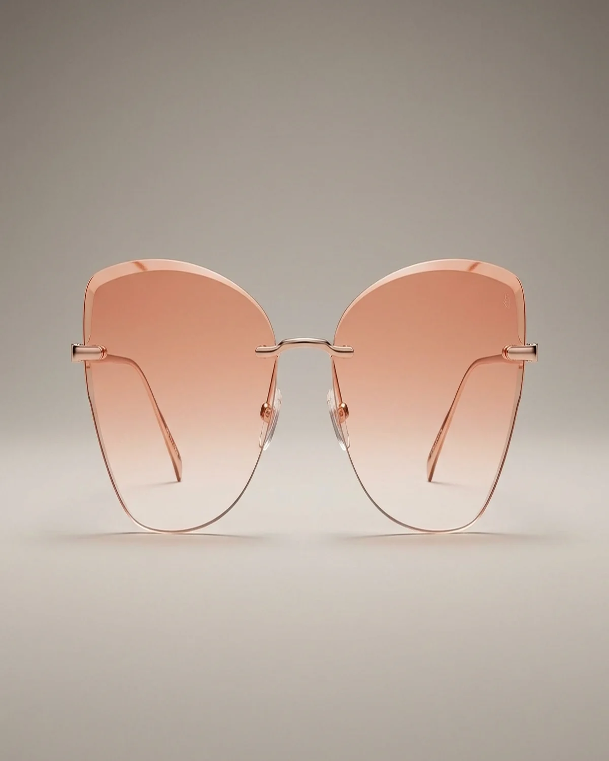 Papillon — front view — Rose Gold / Coral