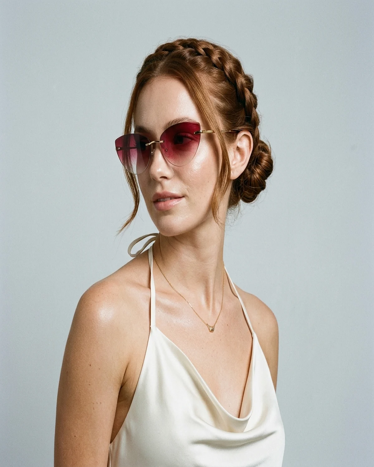 Model wearing Ruby Wing