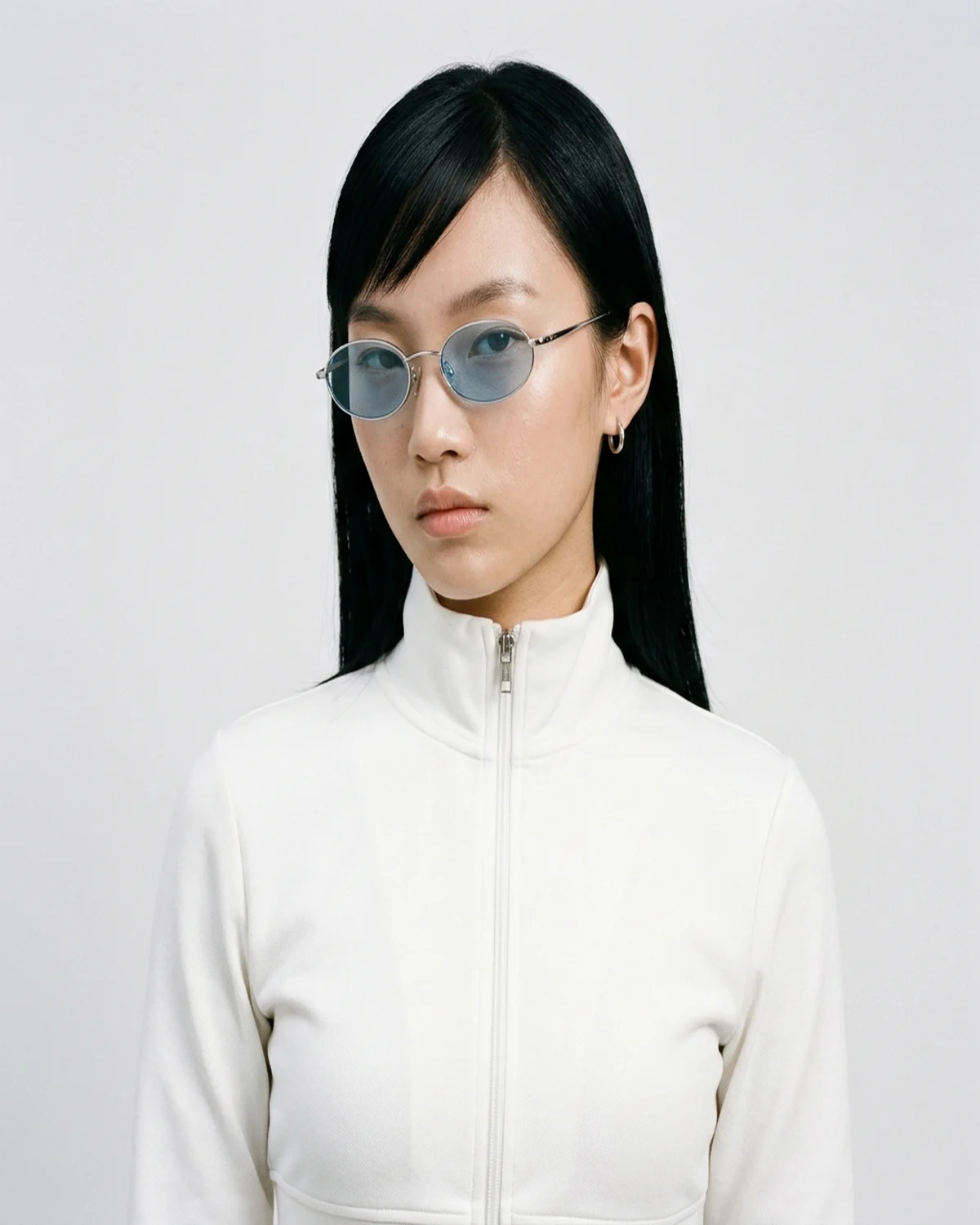 Model wearing Silver Ice