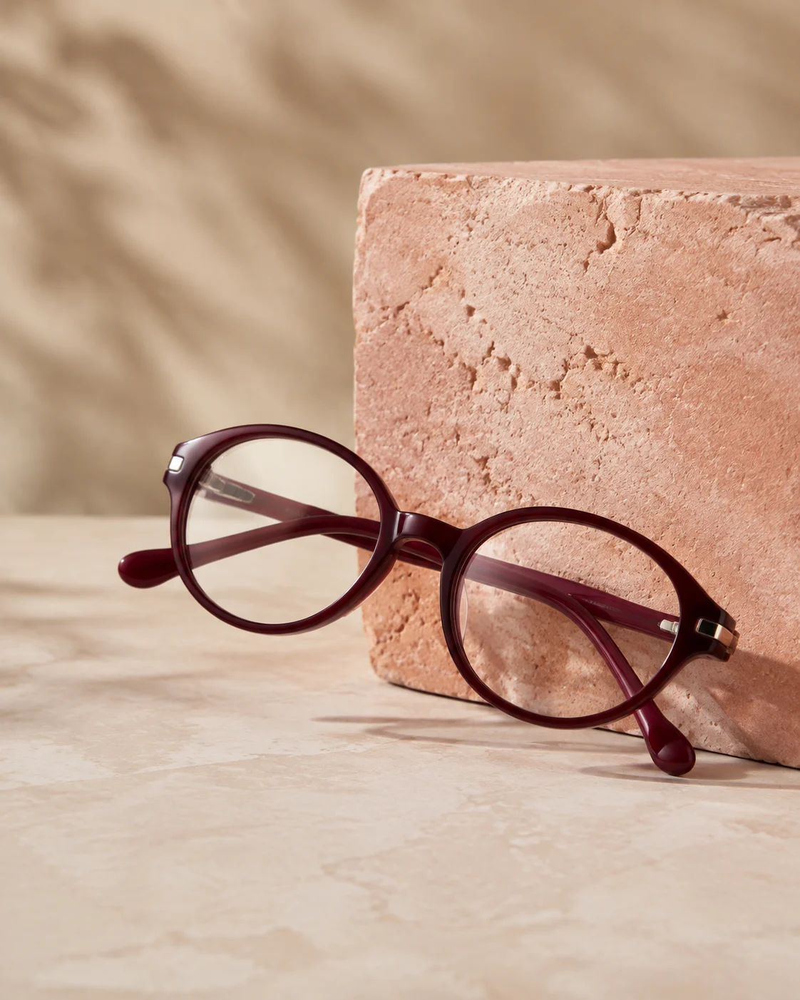 Soft Focus in Burgundy with Clear lenses