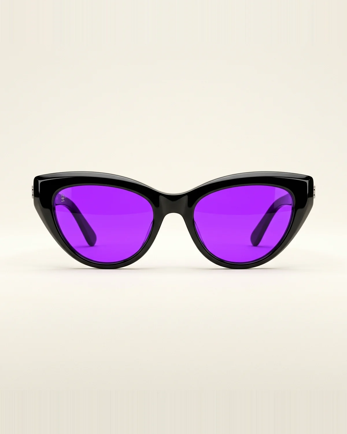Violet Sharp in Gloss Jet Black with Neon Violet lenses