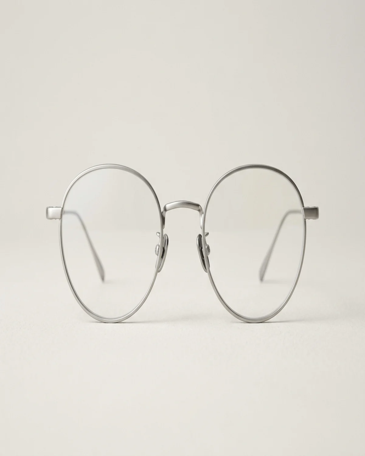 Zephyr in Satin Silver with Clear lenses